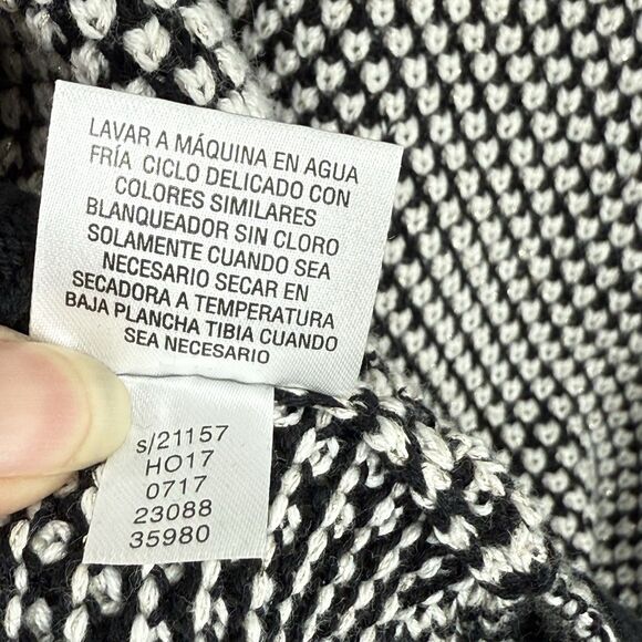 Charter Club Shawl Collar Sweater Deep Black Combo Size M - Picture 9 of 13